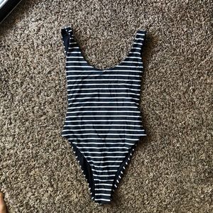 High cut one piece swimsuit